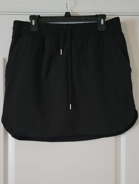 Rachel Zoe Black Drawstring Athletic Skirt/Skort